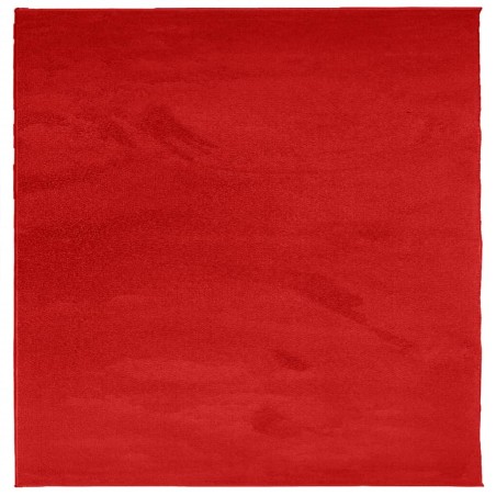 vidaXL Alfombra de pelo corto OVIEDO rojo 200x200 cm