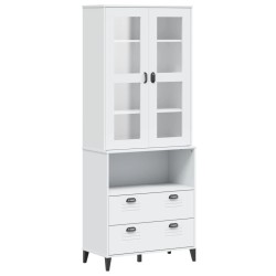 vidaXL Aparador alto VIKEN madera maciza de pino blanco 80x40x200 cm