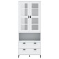 vidaXL Aparador alto VIKEN madera maciza de pino blanco 80x40x200 cm vidaXL Aparador alto VIKEN madera maciza de pino blanco 80x40x200 cm