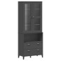 vidaXL Aparador alto VIKEN madera de pino gris antracita 80x40x200 cm vidaXL Aparador alto VIKEN madera de pino gris antracita 80x40x200 cm