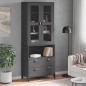 vidaXL Aparador alto VIKEN madera de pino gris antracita 80x40x200 cm vidaXL Aparador alto VIKEN madera de pino gris antracita 80x40x200 cm