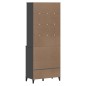 vidaXL Aparador alto VIKEN madera de pino gris antracita 80x40x200 cm vidaXL Aparador alto VIKEN madera de pino gris antracita 80x40x200 cm