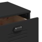 vidaXL Aparador alto VIKEN madera maciza de pino negro 80x40x190 cm