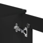 vidaXL Aparador alto VIKEN madera maciza de pino negro 80x40x190 cm