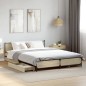 vidaXL Cama con cajones madera ingeniería roble Sonoma 120x200 cm vidaXL Cama con cajones madera ingeniería roble Sonoma 120x200 cm