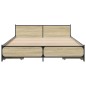 vidaXL Cama con cajones madera ingeniería roble Sonoma 120x200 cm vidaXL Cama con cajones madera ingeniería roble Sonoma 120x200 cm