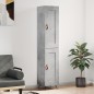 vidaXL Aparador de madera contrachapada gris hormigón 34,5x34x180 cm vidaXL Aparador de madera contrachapada gris hormigón 34,5x34x180 cm