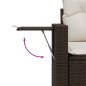 vidaXL Set comedor de jardín 5 piezas y cojines ratán sintético marrón vidaXL Set comedor de jardín 5 piezas y cojines ratán sintético marrón