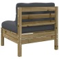vidaXL Juego de sofás jardín 4 pzas con cojines madera pino impregnada vidaXL Juego de sofás jardín 4 pzas con cojines madera pino impregnada