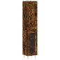 vidaXL Aparador de madera contrachapada roble ahumado 34,5x34x180 cm vidaXL Aparador de madera contrachapada roble ahumado 34,5x34x180 cm