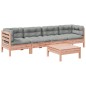 vidaXL Set de sofás jardín 5 pzas con cojines madera abeto Douglas vidaXL Set de sofás jardín 5 pzas con cojines madera abeto Douglas