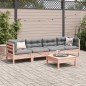 vidaXL Set de sofás jardín 5 pzas con cojines madera abeto Douglas vidaXL Set de sofás jardín 5 pzas con cojines madera abeto Douglas