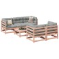 vidaXL Set de sofás jardín 6 pzas con cojines madera abeto Douglas