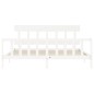 vidaXL Estructura de cama con cabecero madera maciza blanco 200x200cm vidaXL Estructura de cama con cabecero madera maciza blanco 200x200cm