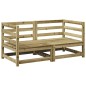 vidaXL Juego de sofás de jardín 2 piezas madera de pino impregnada vidaXL Juego de sofás de jardín 2 piezas madera de pino impregnada