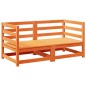 vidaXL Juego de sofás de jardín 2 pzas madera maciza pino marrón cera vidaXL Juego de sofás de jardín 2 pzas madera maciza pino marrón cera
