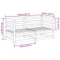 vidaXL Juego de sofás de jardín 2 pzas madera maciza pino marrón cera vidaXL Juego de sofás de jardín 2 pzas madera maciza pino marrón cera