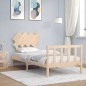 vidaXL Estructura de cama con cabecero madera maciza 90x200 cm vidaXL Estructura de cama con cabecero madera maciza 90x200 cm