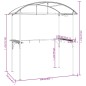 vidaXL Cenador barbacoa estante lateral acero antracita 220x115x230 cm vidaXL Cenador barbacoa estante lateral acero antracita 220x115x230 cm
