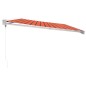 vidaXL Toldo retráctil aluminio y tela naranja y marrón 5x3 m vidaXL Toldo retráctil aluminio y tela naranja y marrón 5x3 m