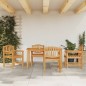 vidaXL Juego de comedor para jardín 5 piezas madera maciza de teca vidaXL Juego de comedor para jardín 5 piezas madera maciza de teca
