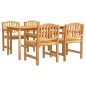vidaXL Juego de comedor para jardín 5 piezas madera maciza de teca vidaXL Juego de comedor para jardín 5 piezas madera maciza de teca