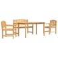 vidaXL Juego de comedor para jardín 4 piezas madera maciza de teca vidaXL Juego de comedor para jardín 4 piezas madera maciza de teca