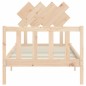 vidaXL Estructura de cama con cabecero madera maciza 90x200 cm vidaXL Estructura de cama con cabecero madera maciza 90x200 cm