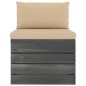 vidaXL Muebles de palés de jardín 6 piezas cojines madera maciza pino vidaXL Muebles de palés de jardín 6 piezas cojines madera maciza pino