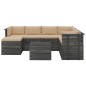 vidaXL Muebles de palets para jardín 8 pzas cojines madera maciza pino vidaXL Muebles de palets para jardín 8 pzas cojines madera maciza pino