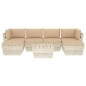 vidaXL Muebles de jardín de palets 7 piezas y cojines madera de abeto 