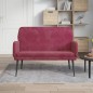 vidaXL Banco de terciopelo rojo tinto 108x79x79 cm