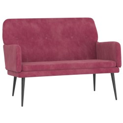 vidaXL Banco de terciopelo rojo tinto 108x79x79 cm