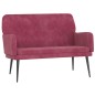 vidaXL Banco de terciopelo rojo tinto 108x79x79 cm
