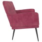 vidaXL Banco de terciopelo rojo tinto 108x79x79 cm