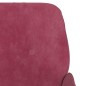 vidaXL Banco de terciopelo rojo tinto 108x79x79 cm