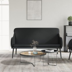 vidaXL Banco de cuero sintético negro 110x76x80 cm