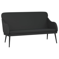 vidaXL Banco de cuero sintético negro 110x76x80 cm