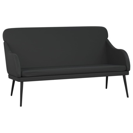 vidaXL Banco de cuero sintético negro 110x76x80 cm