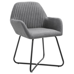 vidaXL Sillas de comedor 6 unidades de tela gris oscuro