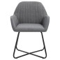 vidaXL Sillas de comedor 6 unidades de tela gris oscuro