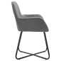vidaXL Sillas de comedor 6 unidades de tela gris oscuro