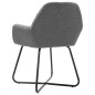 vidaXL Sillas de comedor 6 unidades de tela gris oscuro