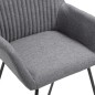 vidaXL Sillas de comedor 6 unidades de tela gris oscuro