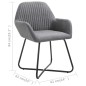 vidaXL Sillas de comedor 6 unidades de tela gris oscuro
