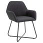 vidaXL Sillas de comedor 4 unidades de tela negra vidaXL Sillas de comedor 4 unidades de tela negra