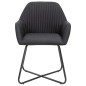 vidaXL Sillas de comedor 4 unidades de tela negra vidaXL Sillas de comedor 4 unidades de tela negra