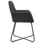 vidaXL Sillas de comedor 4 unidades de tela negra vidaXL Sillas de comedor 4 unidades de tela negra