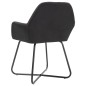 vidaXL Sillas de comedor 4 unidades de tela negra vidaXL Sillas de comedor 4 unidades de tela negra