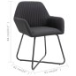 vidaXL Sillas de comedor 4 unidades de tela negra vidaXL Sillas de comedor 4 unidades de tela negra